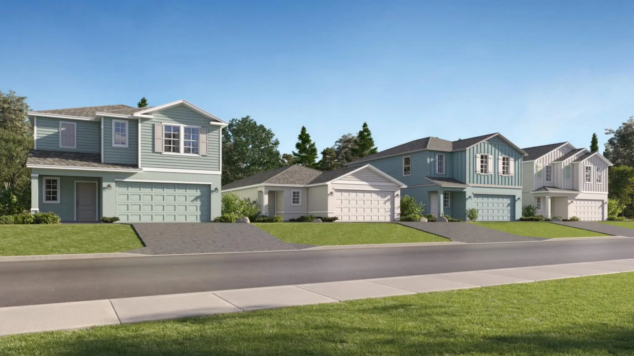 rendering of homes at Rye Ranch by Lennar - First Homebuilder at Rye Ranch